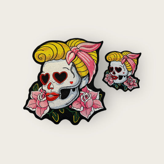 Parche Calavera Pin Up