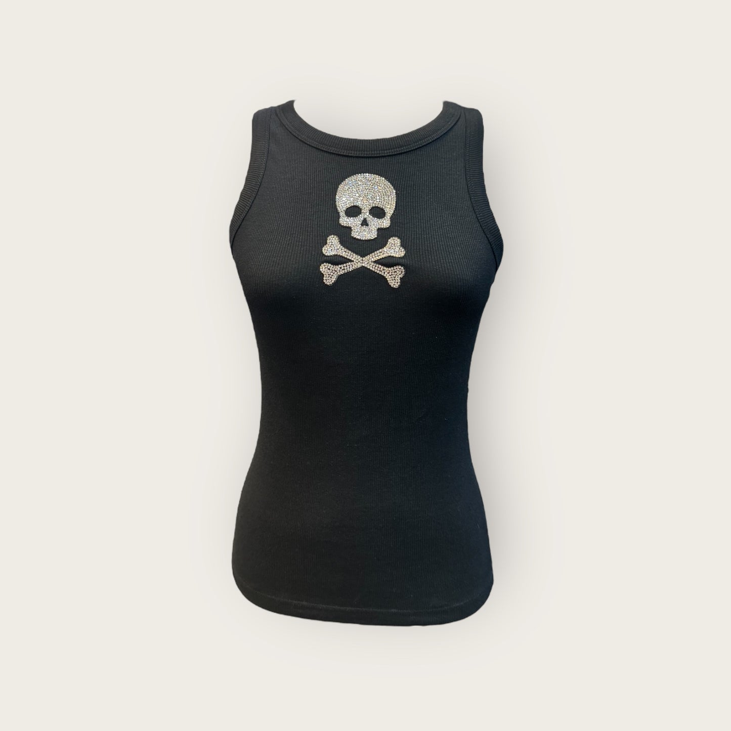 Camiseta  Tirantes Calavera Strass