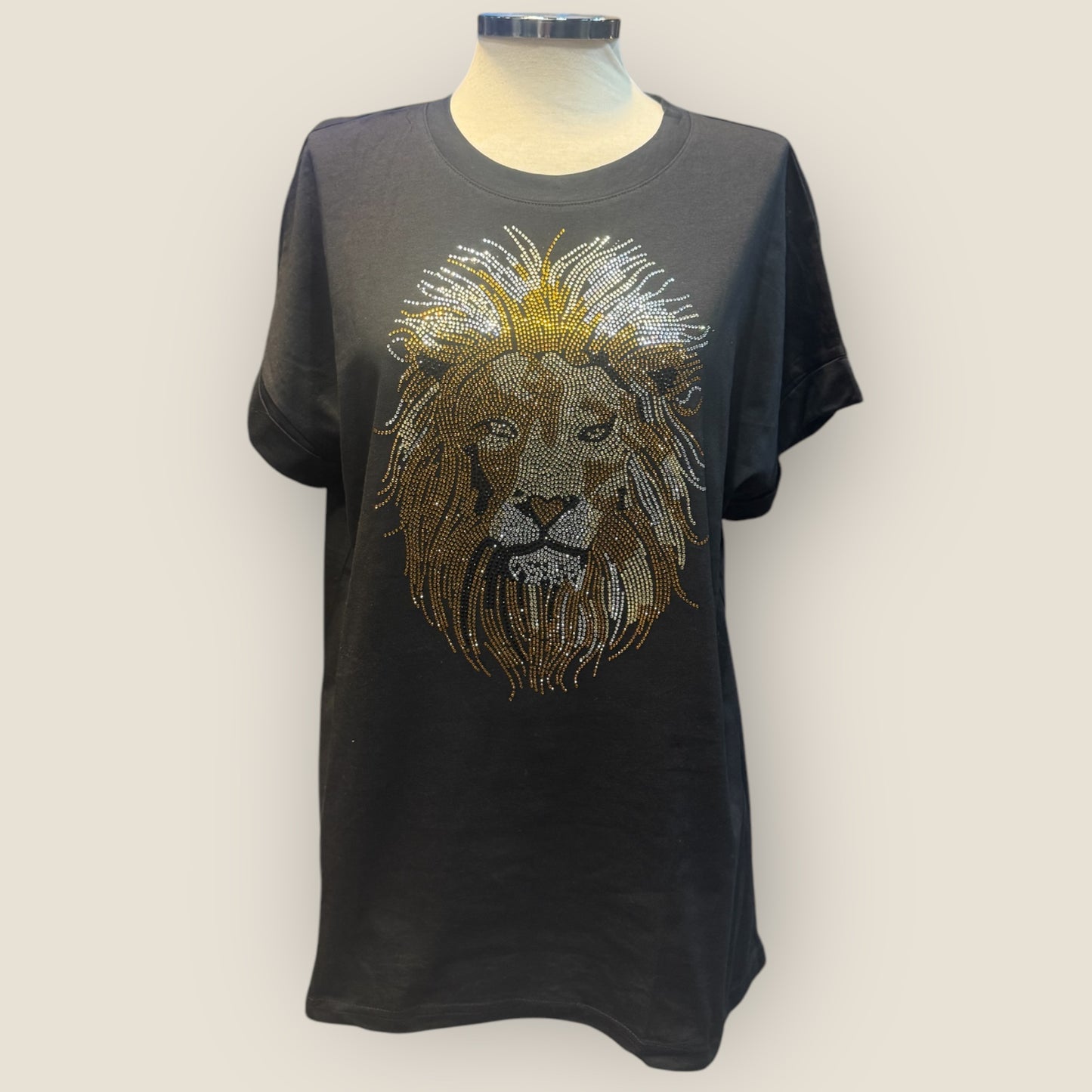Camiseta león strass