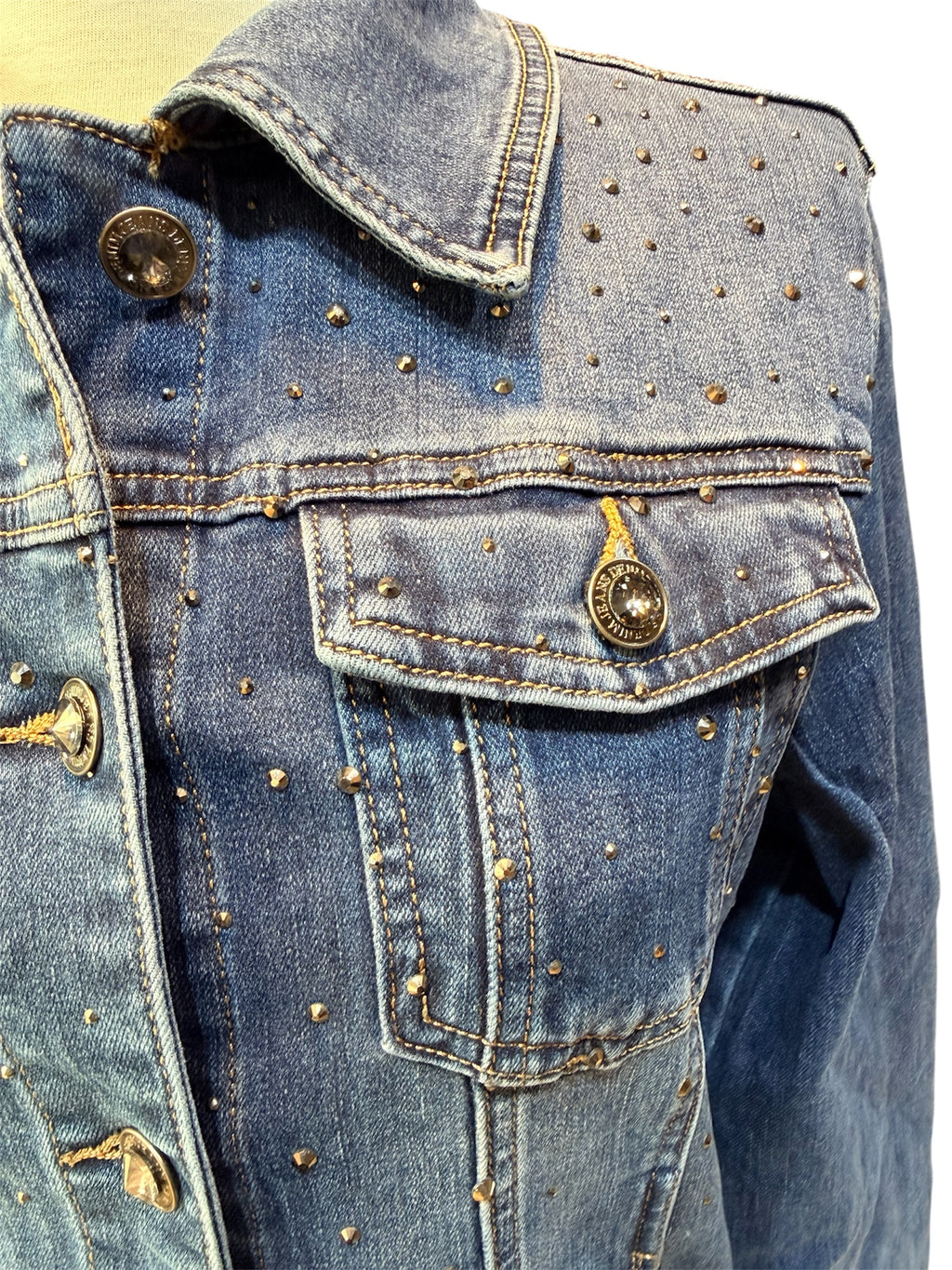 Chaqueta vaquera calavera strass