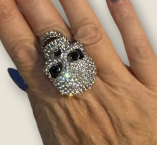 Anillo Calavera strass