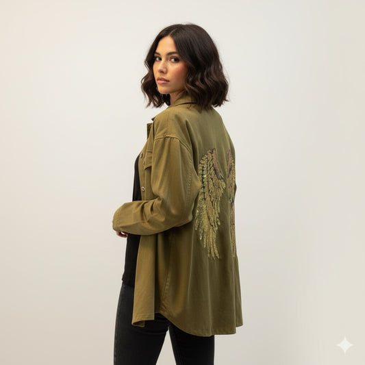 Sahariana Alas y Tachuelas doradas