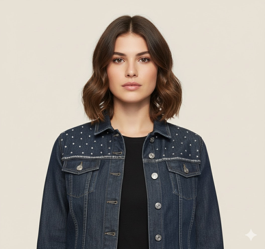 Chaqueta vaquera Strass