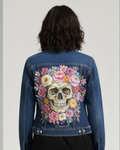 Chaqueta Vaquera Calavera Pintada artesanalmente