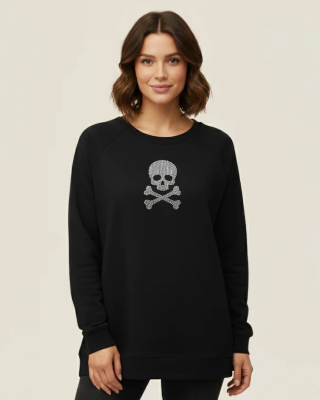 Sudadera Calavera Strass