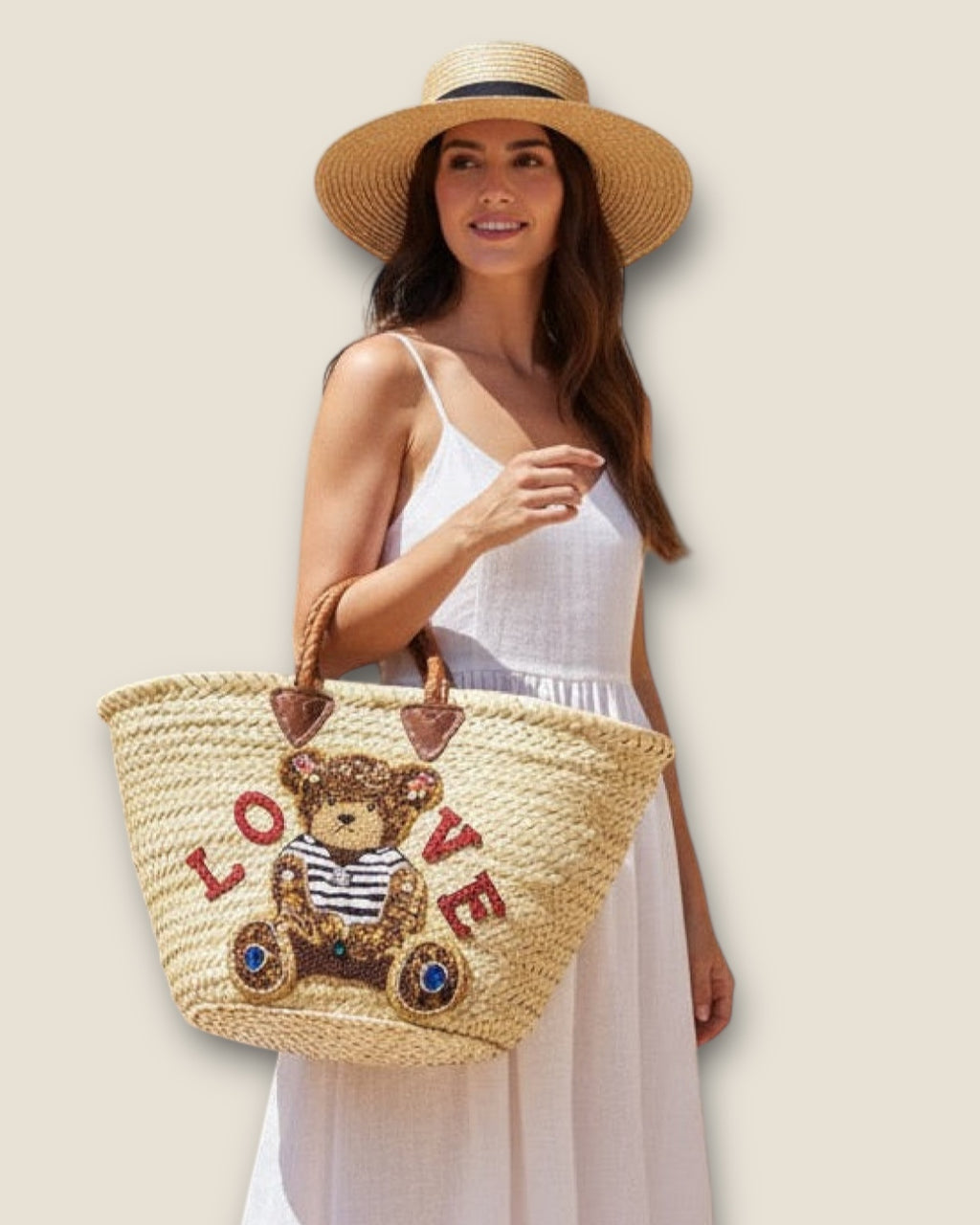 Capazo paja Osito Love