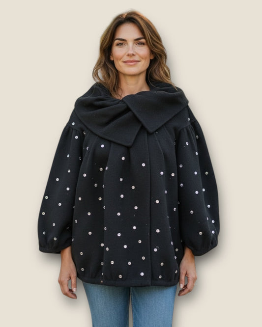 Bomber lana con strass