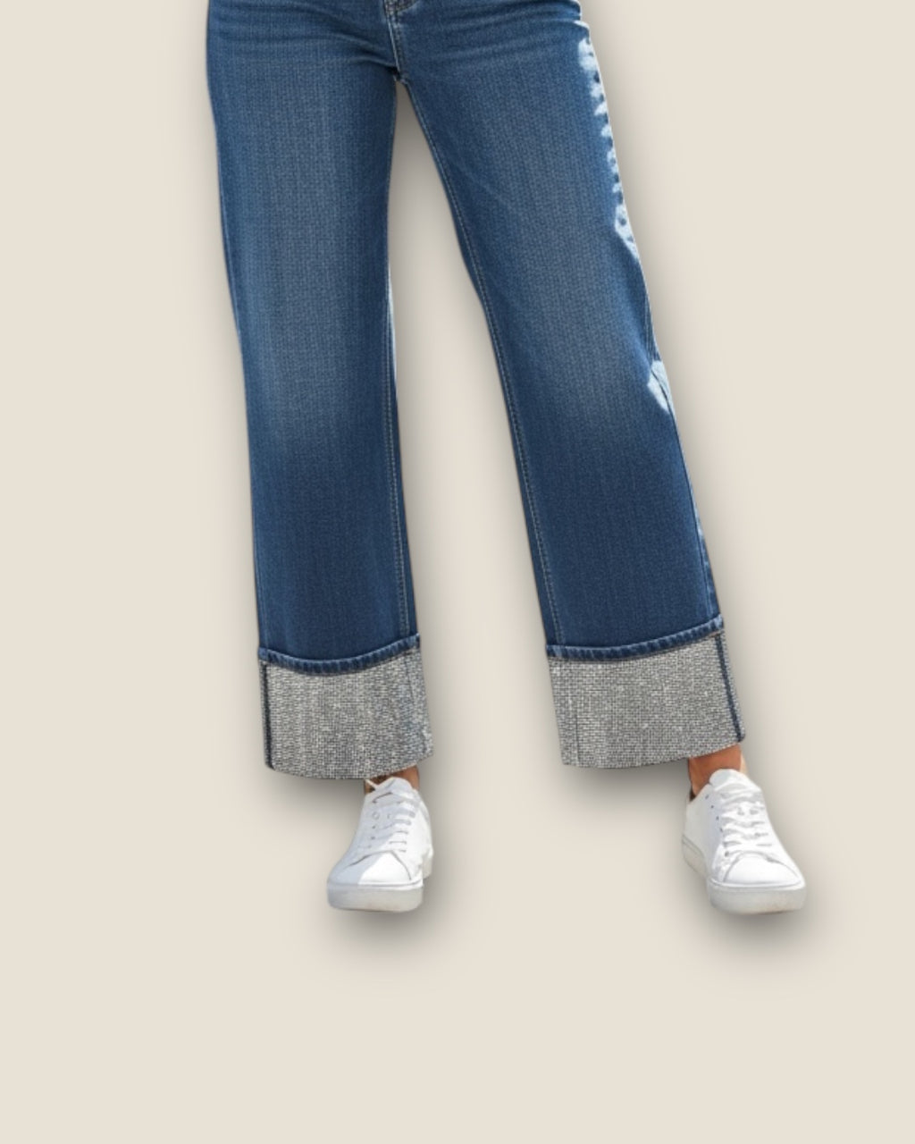 Pantalón Bajo Strass