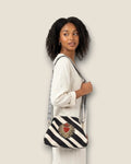 Bolso rayas con corazón