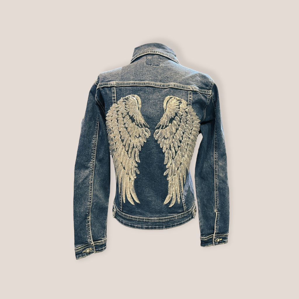 Chaqueta vaquera alas lentejuelas
