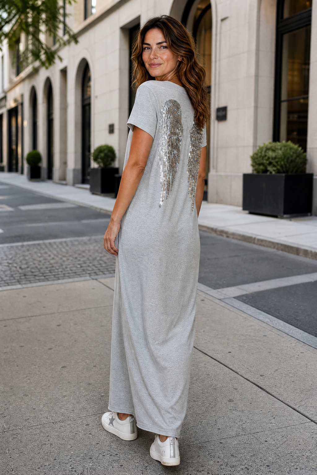 Vestido alas lentejuelas