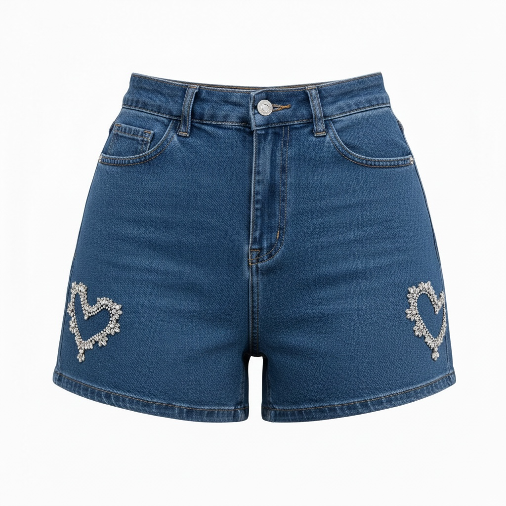 Pantalón corto corazones