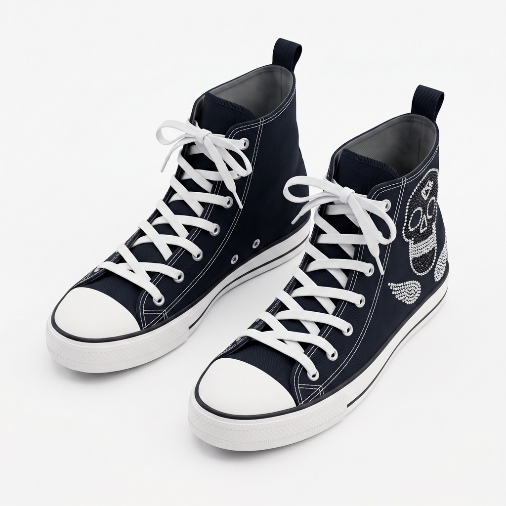 Zapatillas lona calavera